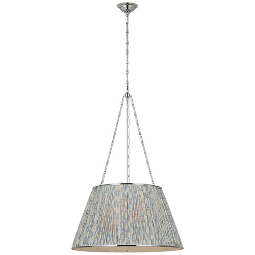 manufacturer_finish:Polished Nickel|manufacturer_glass:18 x 28 x 16 Blue Aditi Pleat