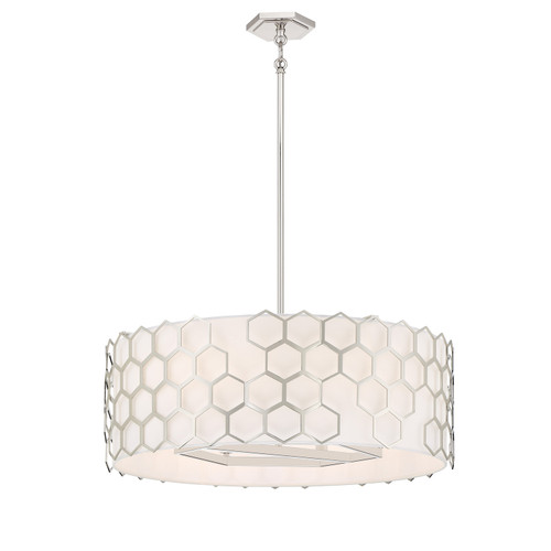 George Kovacs - P1896-613 - Six Light Pendant - Missing Link - Polished Nickel