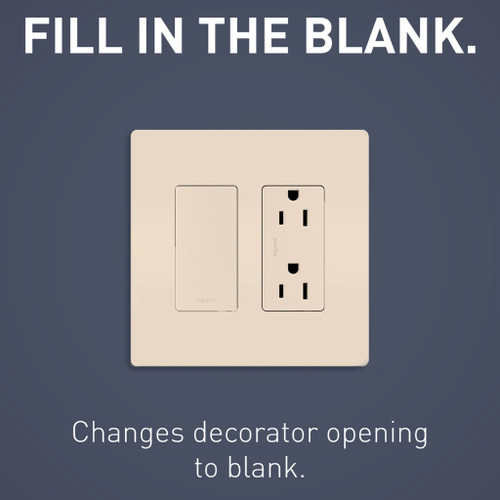 Legrand - 326RI - BLANK INSERT - radiant - Ivory