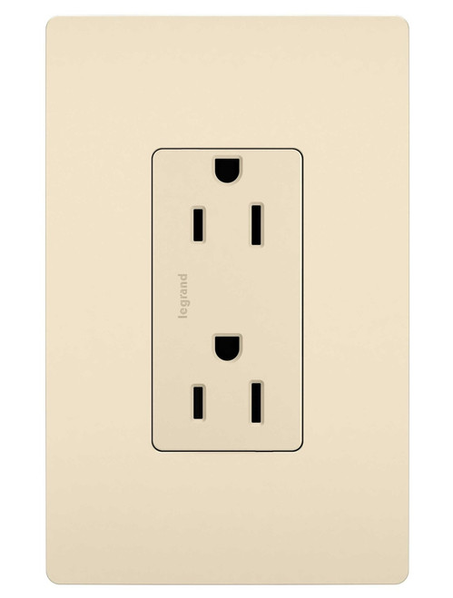 Legrand - 885TRLA - Tamper-Resistant Outlet - radiant - Light Almond