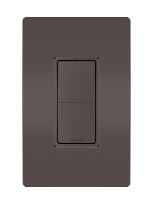 Legrand - RCD11 - Two Single-Pole Switches - radiant - Brown