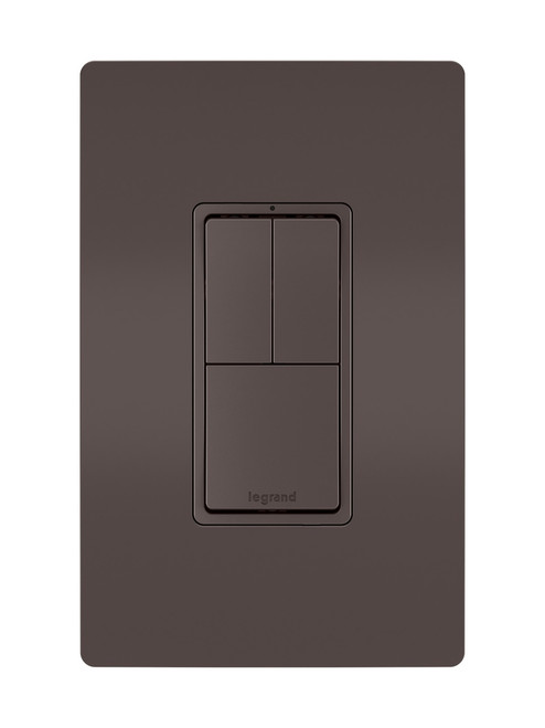Legrand - RCD113 - Two Single-Pole Switches & Single Pole/3-Way Switch - radiant - Brown