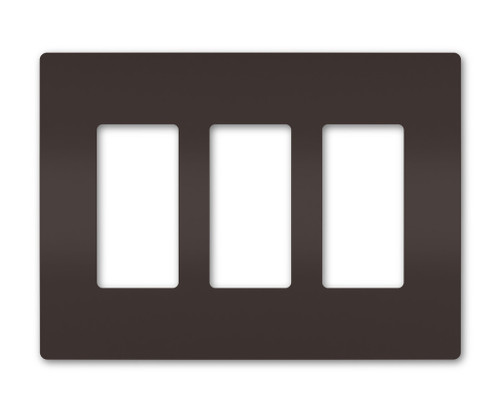 Legrand - RWP263 - Three-Gang Screwless Wall Plate - radiant - Brown