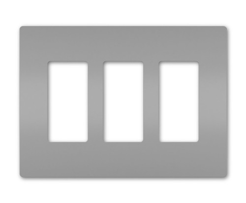 Legrand - RWP263GRY - Three-Gang Screwless Wall Plate - radiant - Gray