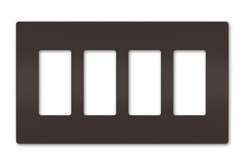 Legrand - RWP264 - Four-Gang Screwless Wall Plate - radiant - Brown