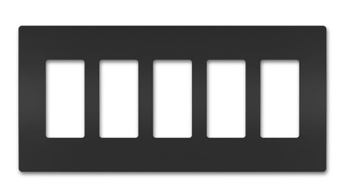 Legrand - RWP265BK - Five-Gang Screwless Wall Plate - radiant - Black
