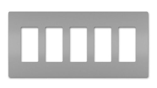 Legrand - RWP265GRY - Five-Gang Screwless Wall Plate - radiant - Gray