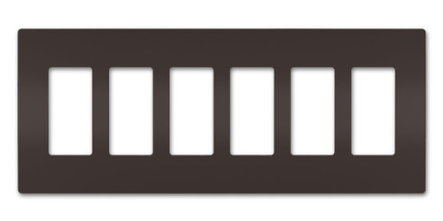 Legrand - RWP266 - Six-Gang Screwless Wall Plate - radiant - Brown