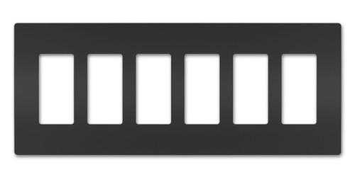 Legrand - RWP266BK - Six-Gang Screwless Wall Plate - radiant - Black