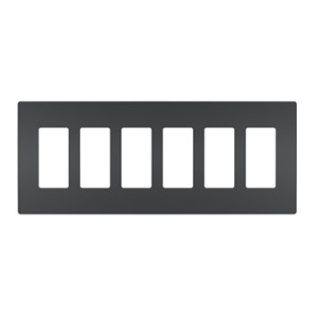 Legrand - RWP266G - Six-Gang Screwless Wall Plate - radiant - Graphite
