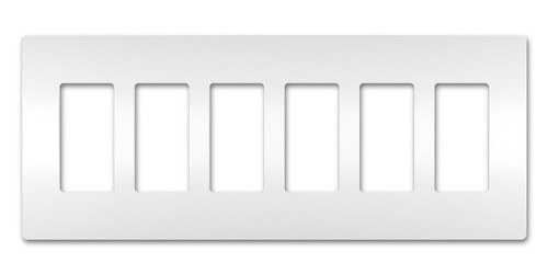 Legrand - RWP266W - Six-Gang Screwless Wall Plate - radiant - White