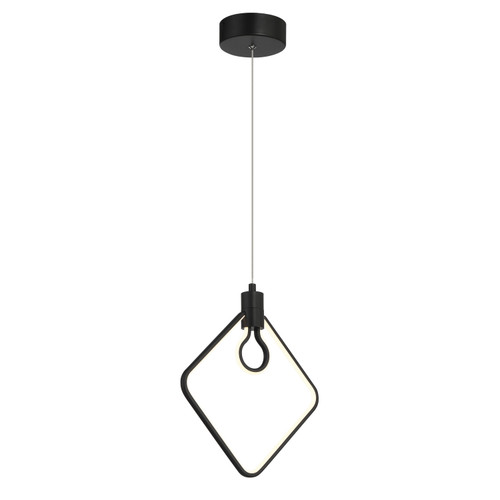 George Kovacs - P1904-66A-L - LED Pendant - Edison's Outline - Coal Black