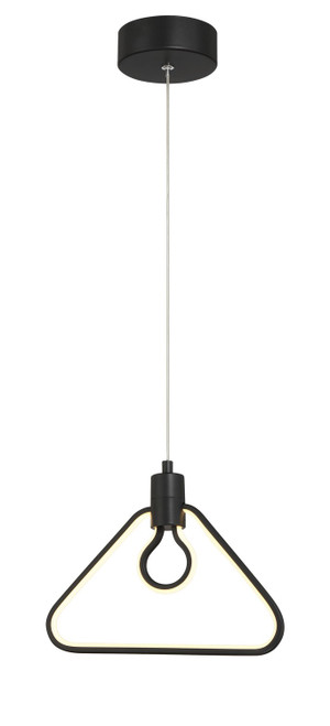 George Kovacs - P1905-66A-L - LED Pendant - Edison's Outline - Coal Black