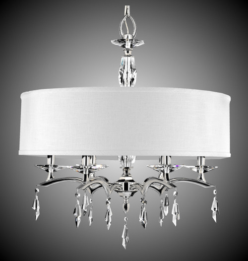 manufacturer_finish:Polished Nickel|manufacturer_glass:Hard Linen Hard Back Fabric Shade|light_source:Incandescent|crystal:G - Precision Clear Glacial Drop Crystal