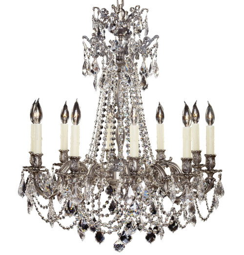 manufacturer_finish:Antique Silver|light_source:Incandescent|crystal:French Pendaloque Precision