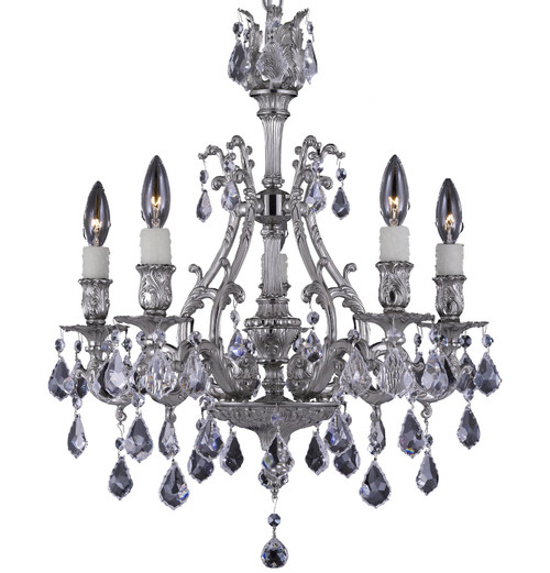 manufacturer_finish:Silver|light_source:Incandescent|crystal:A - Precision Clear French Pendaloque Crystal