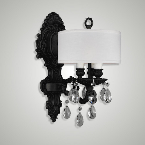 manufacturer_finish:Old Bronze(Black)|manufacturer_glass:Hard Linen Hard Back Fabric Shade|light_source:Incandescent|crystal:O - Precision Clear Oval Crystal