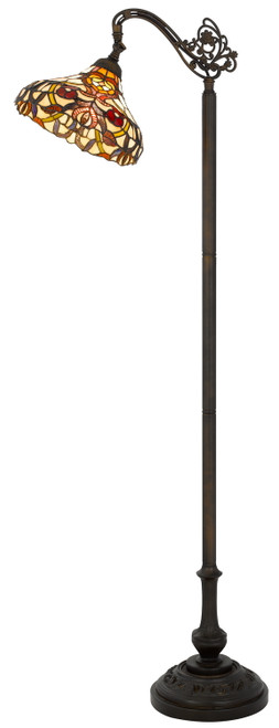 Cal Lighting - BO-3243FL - One Light Floor lamp - Bellscroft - Matte Black / Tiffany