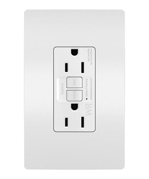 Legrand - 1597TRWRW - Tamper-Resistant Weather-Resistant 15A Duplex Self-Test GFCI Receptacles with SafeLock Protection - radiant - White