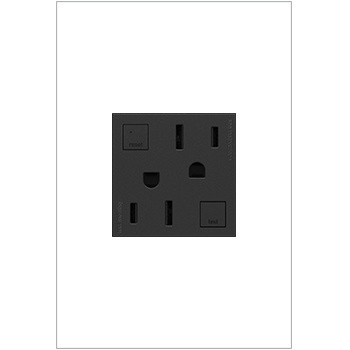 Legrand - AGFTR2152G4 - Tamper-Resistant 15A Duplex Self-Test GFCI Receptacles - adorne - Graphite
