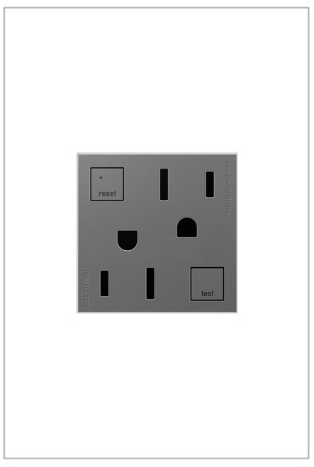 Legrand - AGFTR2152M4 - Tamper-Resistant 15A Duplex Self-Test GFCI Receptacles - adorne - Magnesium