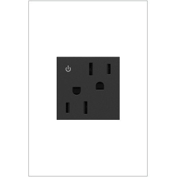 Legrand - ARCD152G10 - 15A Tamper-Resistant Dual-Controlled Outlet - adorne - Graphite