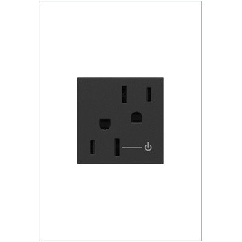Legrand - ARCH152G10 - 15A Tamper-Resistant Half-Controlled Outlet - adorne - Graphite