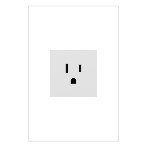 Legrand - ARTR151W10 - 15A Single Tamper-Resistant Outlet - adorne - White