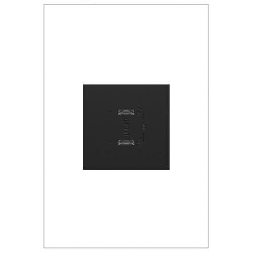 Legrand - ARUSB30PDG4 - Ultra-Fast Plus Power Delivery USB Type-C/C Outlet Module - adorne - Graphite