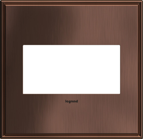 Legrand - AWC2GMAC4 - Two-Gang Screwless Wall Plate - adorne - Matte Antique Copper