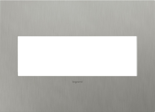 Legrand - AWC3GBS4 - Three-Gang Screwless Wall Plate - adorne - Brushed Stainless Steel