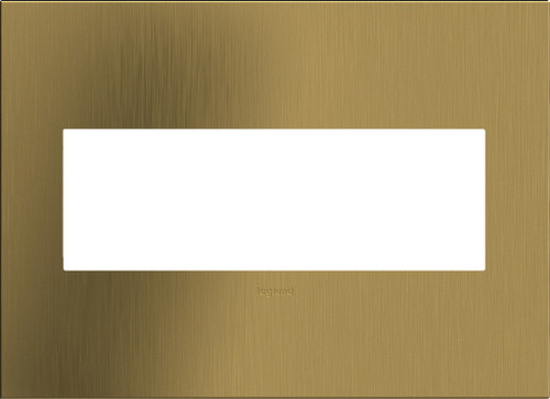 Legrand - AWC3GBSB4 - Three-Gang Screwless Wall Plate - adorne - Brushed Satin Brass
