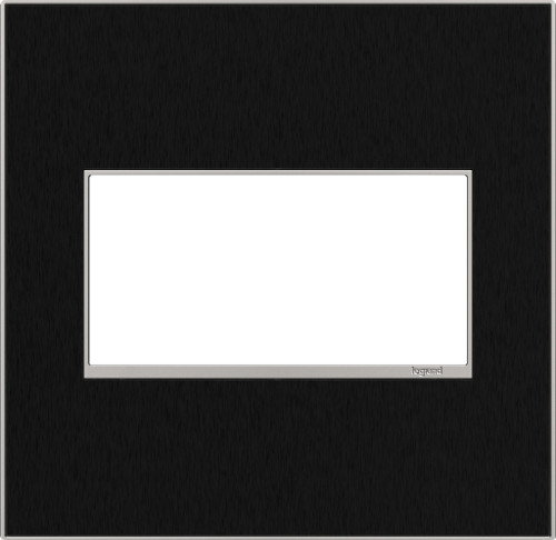 Legrand - AWM2GBLS4 - Two-Gang Screwless Wall Plate - adorne - Black Stainless