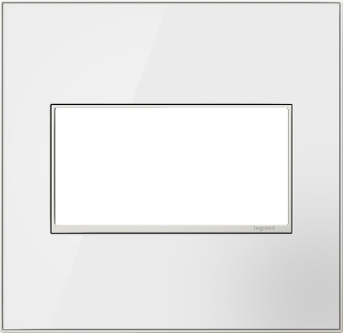 Legrand - AWM2GMW4 - Two-Gang Screwless Wall Plate - adorne - Mirror White