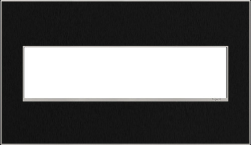 Legrand - AWM4GBLS4 - Four-Gang Screwless Wall Plate - adorne - Black Stainless