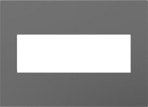 Legrand - AWP3GMG4 - Three-Gang Screwless Wall Plate with Microban - adorne - Magnesium