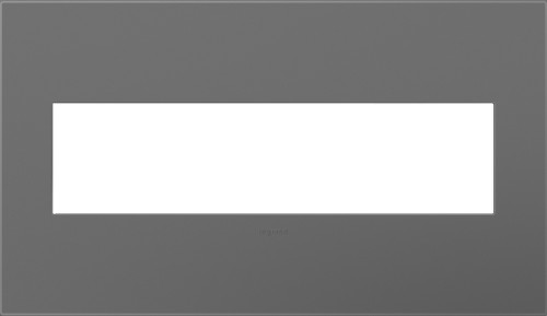 Legrand - AWP4GMG4 - Four-Gang Screwless Wall Plate with Microban - adorne - Magnesium