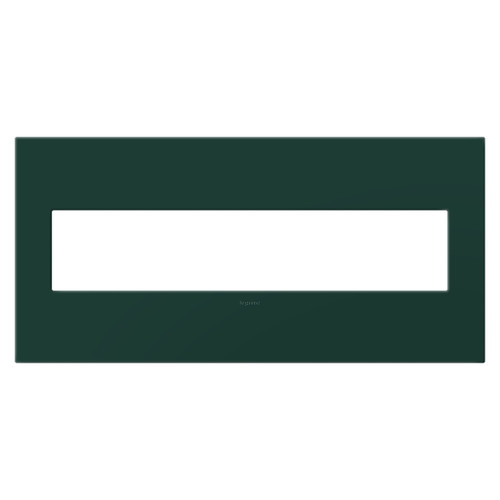 Legrand - AWP5GEG - Five-Gang Screwless Wall Plate with Microban - adorne - Evergreen