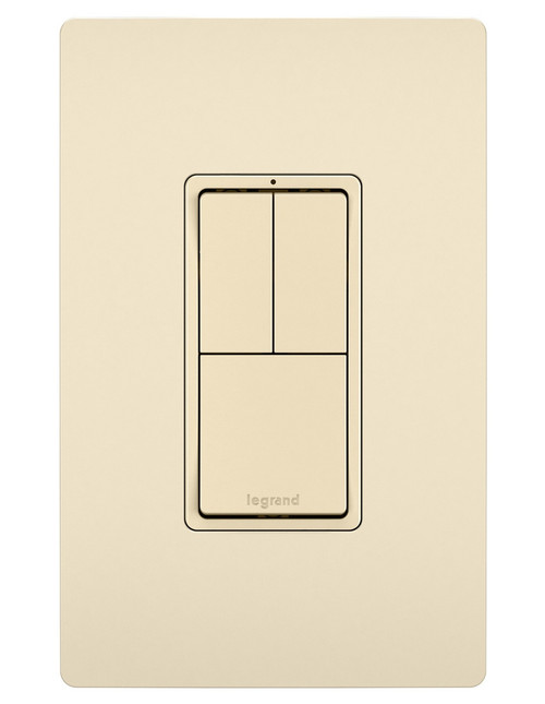 Legrand - RCD113LA - Two Single-Pole Switches and Single Pole/3-Way Switch - radiant - Light Almond