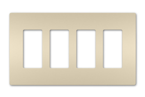 Legrand - RWP264LA - Four-Gang Screwless Wall Plate - radiant - Light Almond