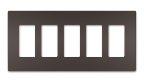 Legrand - RWP265DB - Five-Gang Screwless Wall Plate - radiant - Dark Bronze