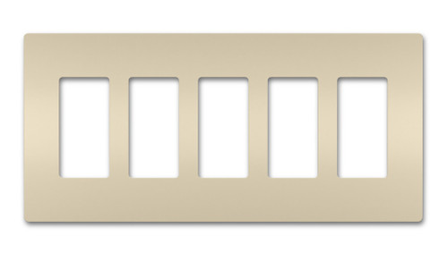 Legrand - RWP265LA - Five-Gang Screwless Wall Plate - radiant - Light Almond