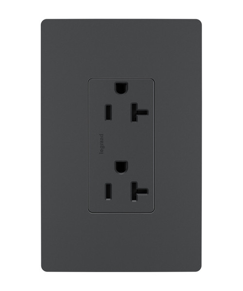 Legrand - TR26352RGCC6 - Spec Grade 20A Tamper-Resistant Receptacle - radiant - Graphite