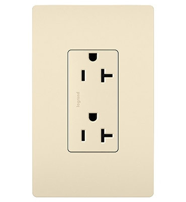 Legrand - TR26352RLA - Spec Grade 20A Tamper-Resistant Receptacle - radiant - Light Almond