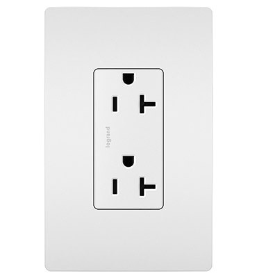 Legrand - TR26352RW - Spec Grade 20A Tamper-Resistant Receptacle - radiant - White
