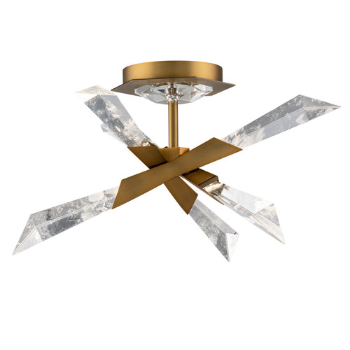 Schonbek Beyond - BFM31417-AB - 17 Semi-Flush Mount - Solitude - Aged Brass
