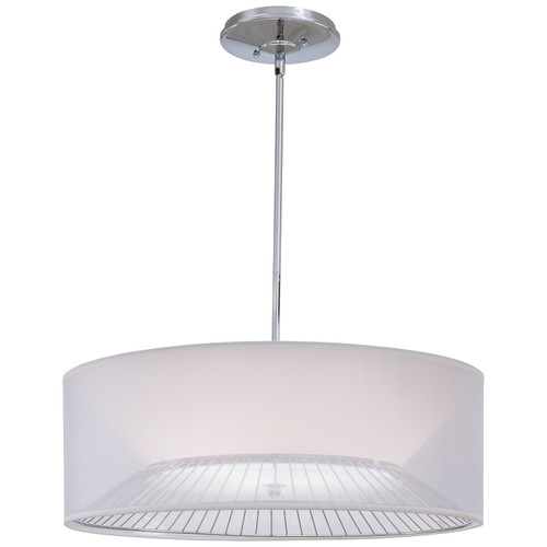 George Kovacs - P313-077 - Three Light Pendant - Bridge - Chrome