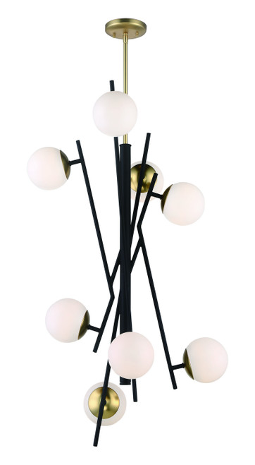 George Kovacs - P359-618-L - LED Foyer Pendant - Alluria - Weathered Black With Autumn Gold