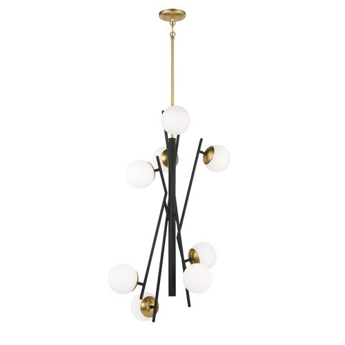 George Kovacs - P359-618-L - LED Foyer Pendant - Alluria - Weathered Black With Autumn Gold