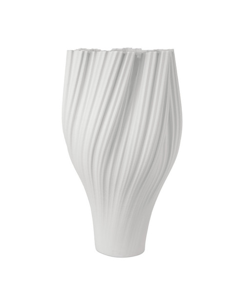 Currey and Company - 1200-1005 - Vase - Whorl - White